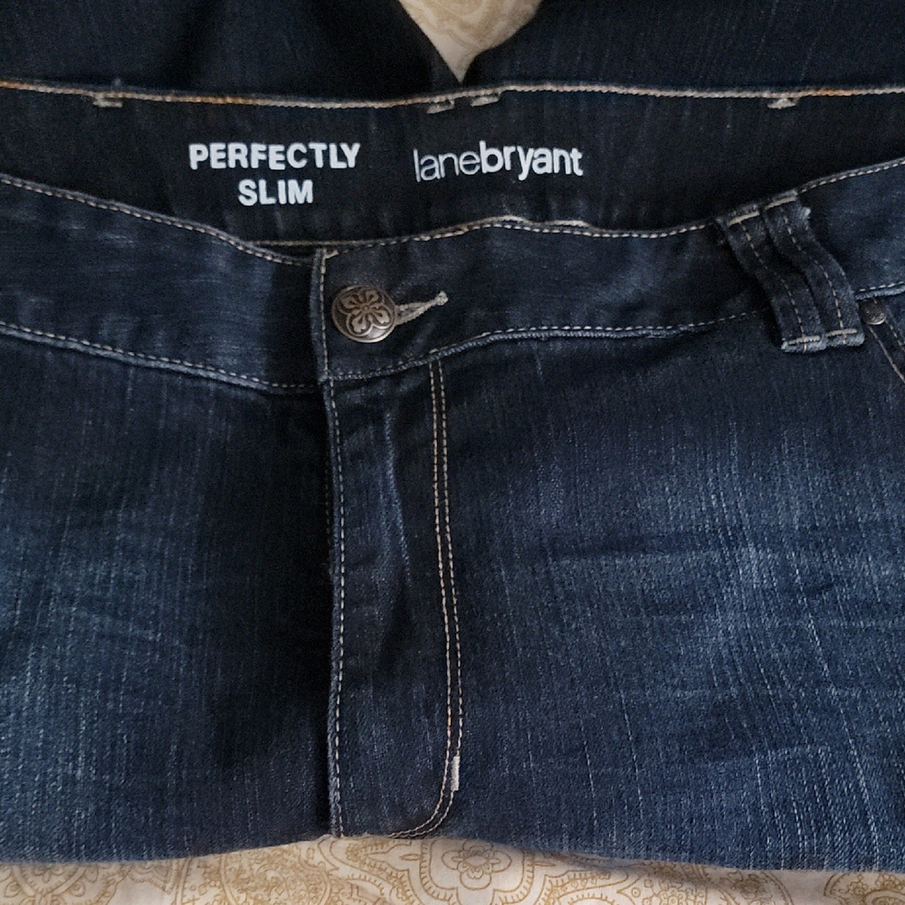 Lane Bryant Perfectly Slim Dark Denim Jeans Boot Cut